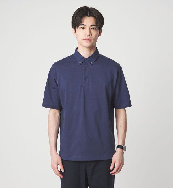 UNITED ARROWS green label relaxing「【WEB限定】JUST fit デイリー ドライ ボタンダウン 半袖 ポロシャツ -吸水速乾・抗菌-」|ポロシャツ|