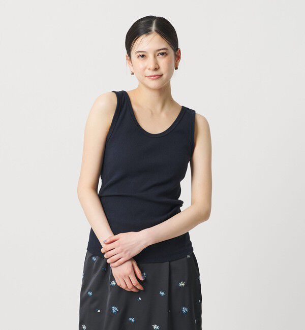 BEAUTY&YOUTH UNITED ARROWS「コットンブレンド テレコ タンクトップ」|タンクトップ|NAVY