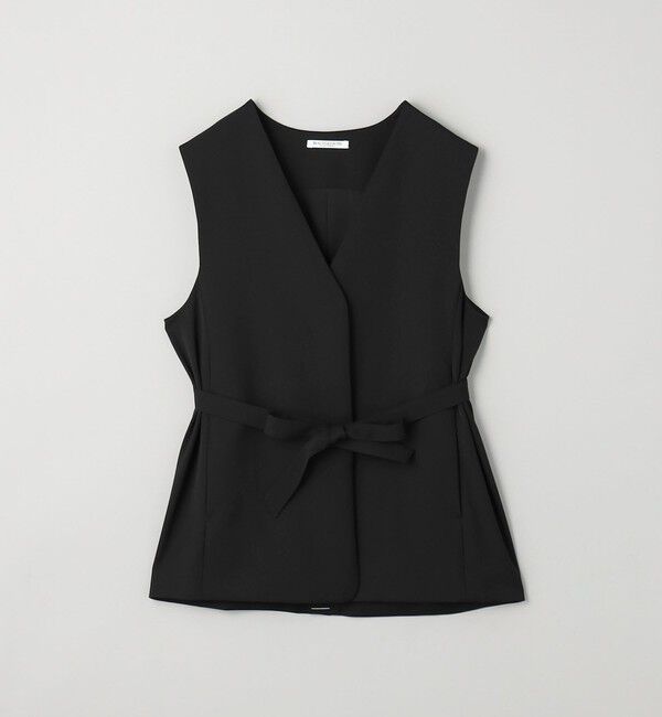 BEAUTY&YOUTH UNITED ARROWS「【WEB限定 Wardrobe DAILY MINIMAL】ダブルクロス リボンベルトジレ ウォッシャブル」|ベスト・ジレ|