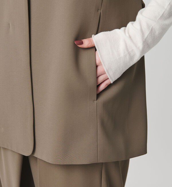 BEAUTY&YOUTH UNITED ARROWS「【WEB限定 Wardrobe DAILY MINIMAL】ダブルクロス リボンベルトジレ ウォッシャブル」|ベスト・ジレ|