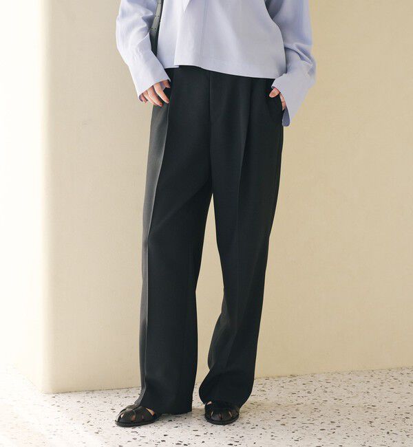 BEAUTY&YOUTH UNITED ARROWS「リネンライク ワイドストレートパンツ ウォッシャブル」|その他|