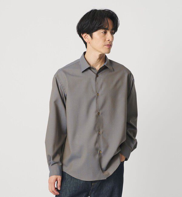 BEAUTY&YOUTH UNITED ARROWS「尾州 TW シャンブレー レギュラー シャツ GRANDE TAPERD型 ウォッシャブル MADE IN JAPAN」|シャツ・ブラウス|