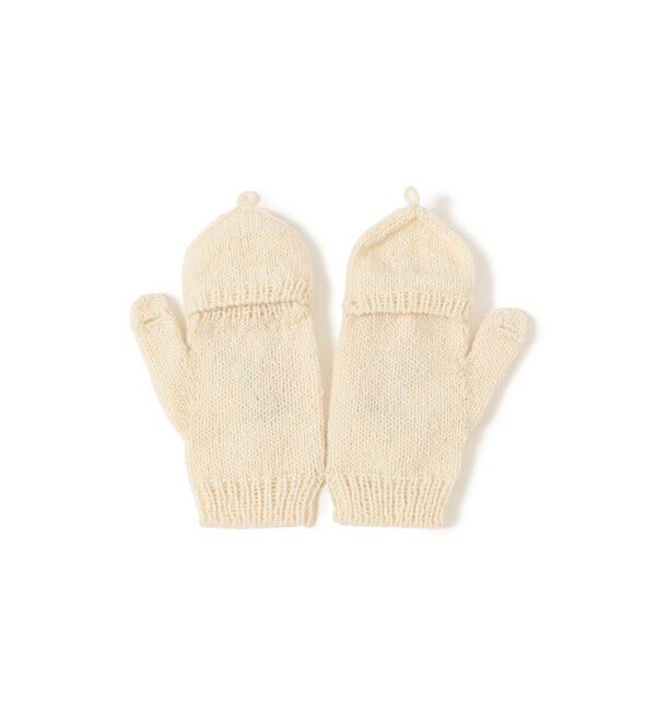 BEAMSBOY「手編み フラワー刺繍 ミトン」|手袋|