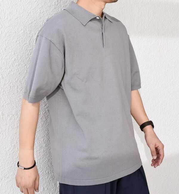 SHIPS any「SHIPS any:〈接触冷感〉ハイゲージ リネンミックス サマー ニット ポロシャツ 25SS◇」|ポロシャツ|