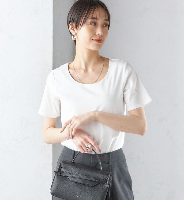 SHIPS for women「〈手洗い可能〉綿 SORONA クルーネック TEE◇」|Tシャツ・カットソー|