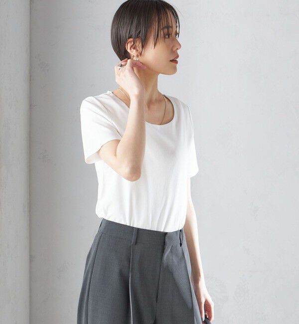 SHIPS for women「〈手洗い可能〉綿 SORONA クルーネック TEE◇」|Tシャツ・カットソー|