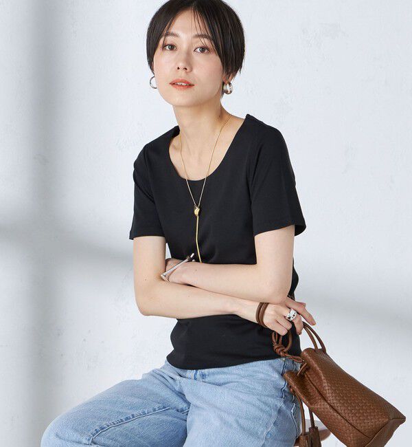 SHIPS for women「〈手洗い可能〉綿 SORONA クルーネック TEE◇」|Tシャツ・カットソー|