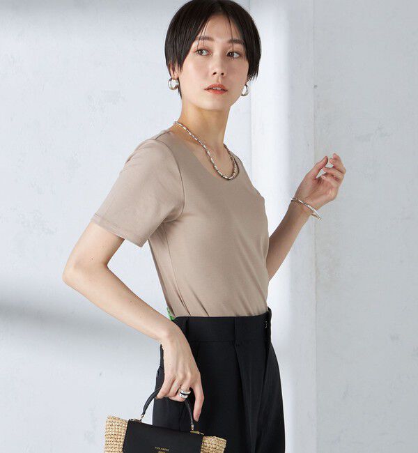 SHIPS for women「〈手洗い可能〉綿 SORONA クルーネック TEE◇」|Tシャツ・カットソー|