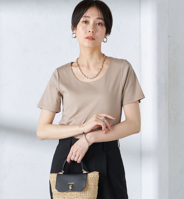 SHIPS for women「〈手洗い可能〉綿 SORONA クルーネック TEE◇」|Tシャツ・カットソー|