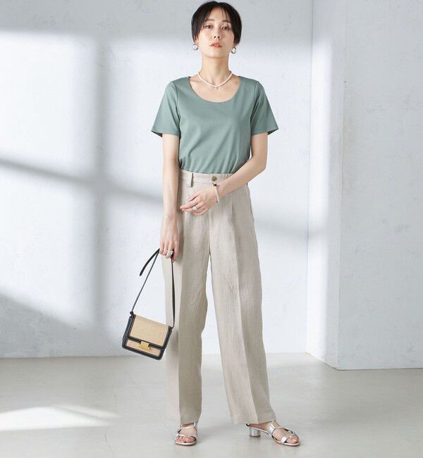 SHIPS for women「〈手洗い可能〉綿 SORONA クルーネック TEE◇」|Tシャツ・カットソー|