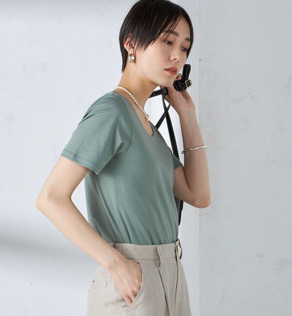 SHIPS for women「〈手洗い可能〉綿 SORONA クルーネック TEE◇」|Tシャツ・カットソー|