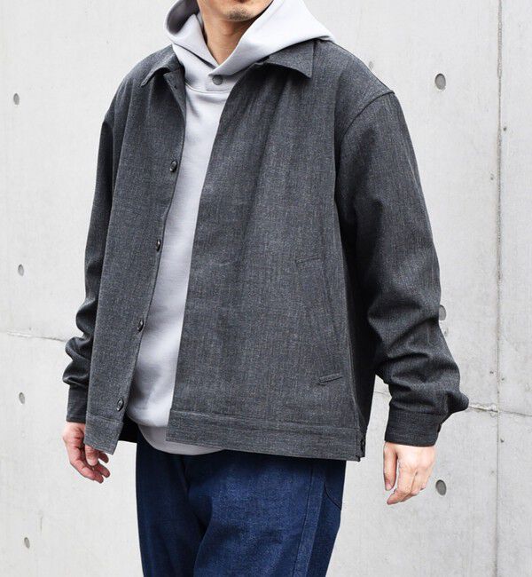 SHIPS any「SHIPS any: 〈手洗い可能〉 ショート ブルゾン 24FW◇」|ブルゾン・スタジャン|ダークグレー