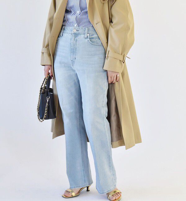 quaranciel「quaranciel:〈洗濯機可能〉セミフレア デニム パンツ」|デニム|