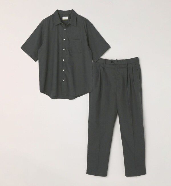 SHIPS any「SHIPS any: 〈接触冷感等〉ハイブリッドリネン 2タック パンツ (セットアップ対応)」|チノ|