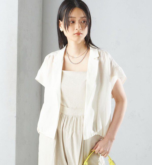 SHIPS for women「〈手洗い可能〉リネン ラペル デザイン 羽織 シャツ ◇」|シャツ・ブラウス|