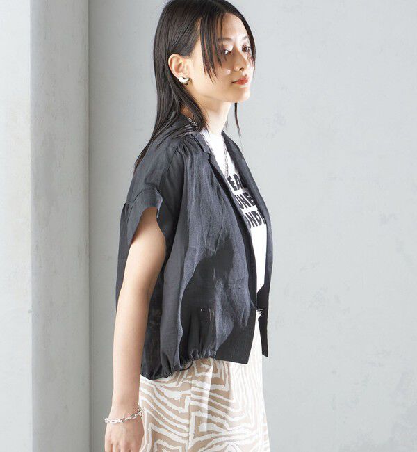 SHIPS for women「〈手洗い可能〉リネン ラペル デザイン 羽織 シャツ ◇」|シャツ・ブラウス|