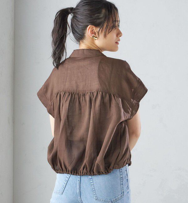 SHIPS for women「〈手洗い可能〉リネン ラペル デザイン 羽織 シャツ ◇」|シャツ・ブラウス|