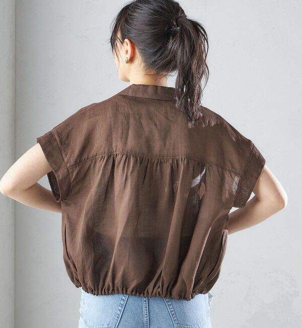 SHIPS for women「〈手洗い可能〉リネン ラペル デザイン 羽織 シャツ ◇」|シャツ・ブラウス|