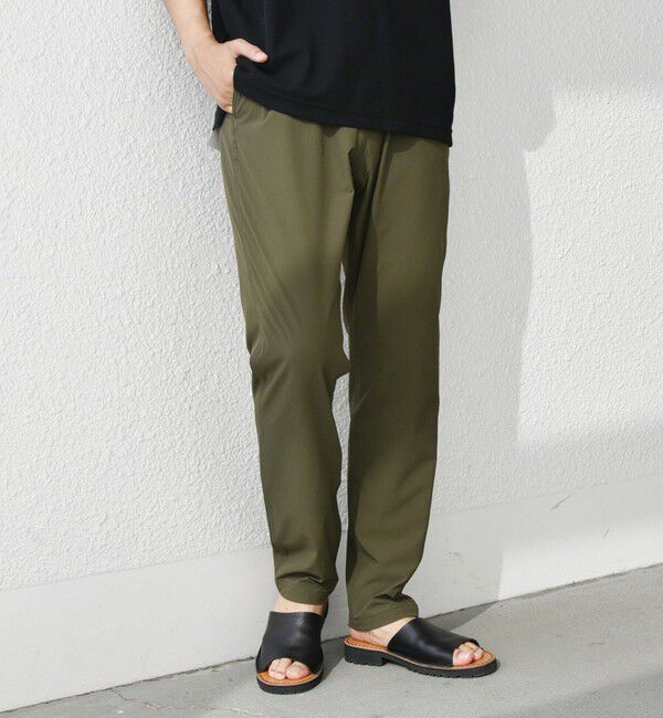 SHIPS any「SHIPS any:〈洗濯機可能/撥水〉4WAYストレッチ スリム テーパード テック チノ パンツ◇」|チノ|オリーブ
