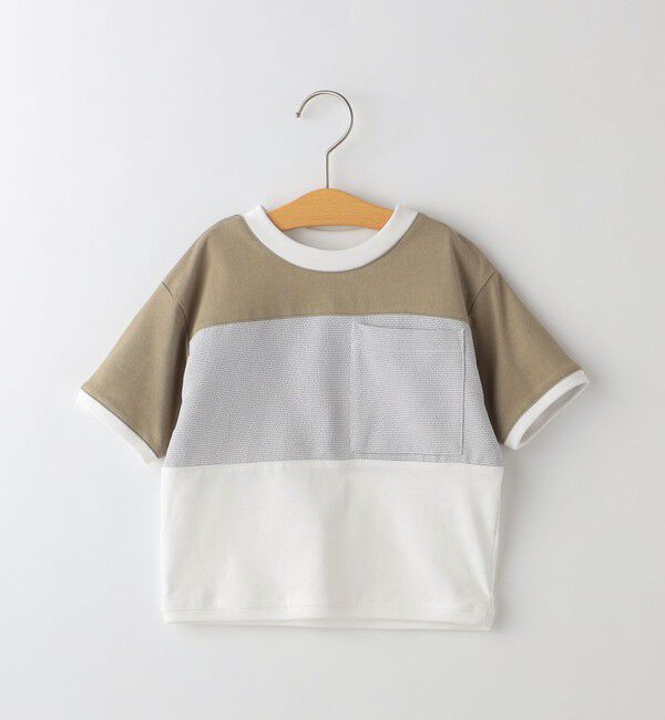 SHIPS KIDS「SHIPS KIDS:80～90cm / 3カラー パターン 半袖 TEE」|Tシャツ・カットソー|ベージュ系