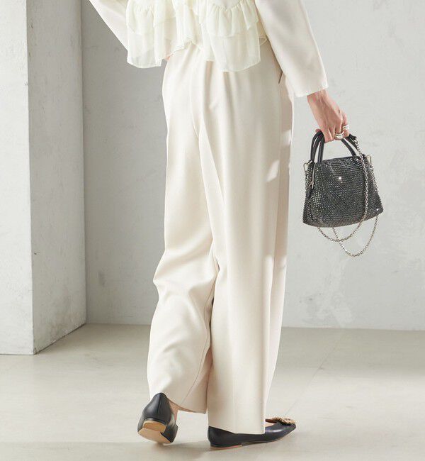 SHIPS for women「troisiemeCHACO:ワイド パンツ（セレモニー対応可）」|スラックス|