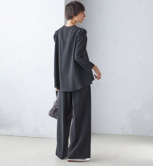 SHIPS for women「troisiemeCHACO:ワイド パンツ（セレモニー対応可）」|スラックス|