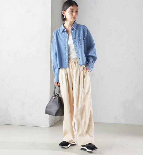 SHIPS for women「〈手洗い可能〉ナイロン混 ドロスト パンツ」|その他|