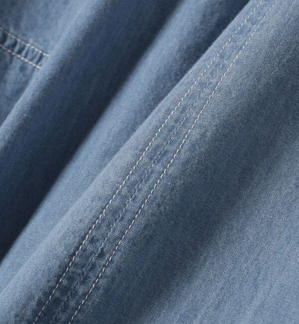 SHIPS any「SHIPS any: ライトオンス デニム オープンカラー テントライン ワンピース」|ワンピース|