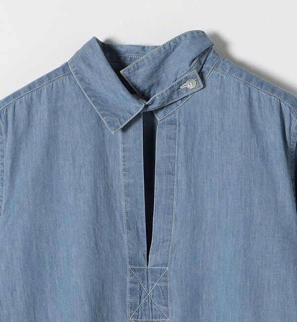 SHIPS any「SHIPS any: ライトオンス デニム オープンカラー テントライン ワンピース」|ワンピース|