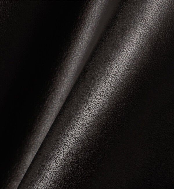 SHIPS for women「SHEEP レザー ノーカラー ブルゾン」|ノーカラージャケット|