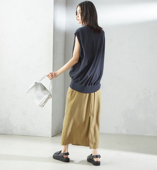 SHIPS for women「〈接触冷感 / 手洗い可能〉アイスコットン フレンチ スリーブ ジレ カーディガン」|ベスト・ジレ|