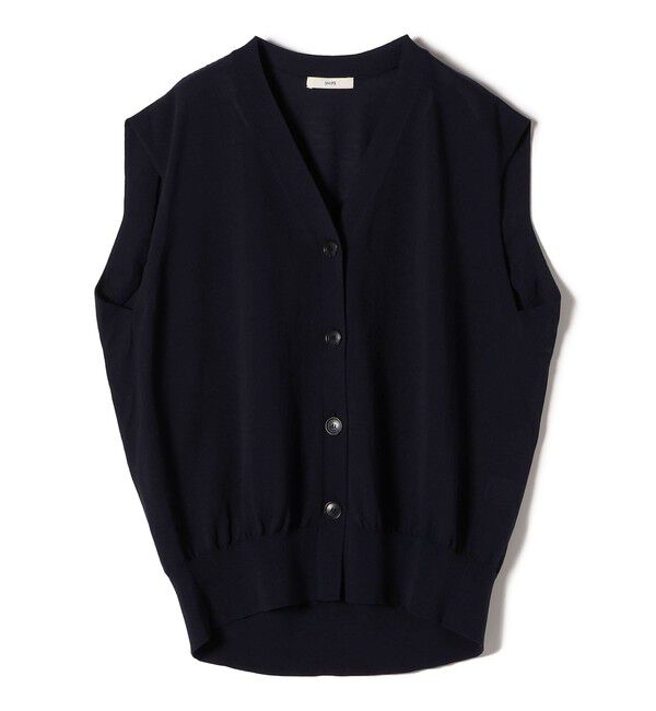 SHIPS for women「〈接触冷感 / 手洗い可能〉アイスコットン フレンチ スリーブ ジレ カーディガン」|ベスト・ジレ|