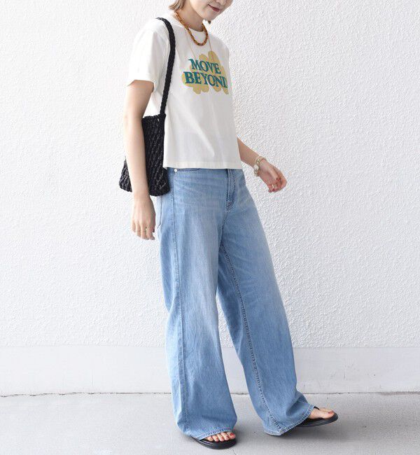 SHIPS for women「【WEB限定】モチーフ 刺繍 プリント TEE」|Tシャツ・カットソー|