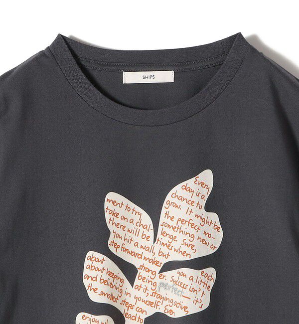 SHIPS for women「【WEB限定】モチーフ 刺繍 プリント TEE」|Tシャツ・カットソー|