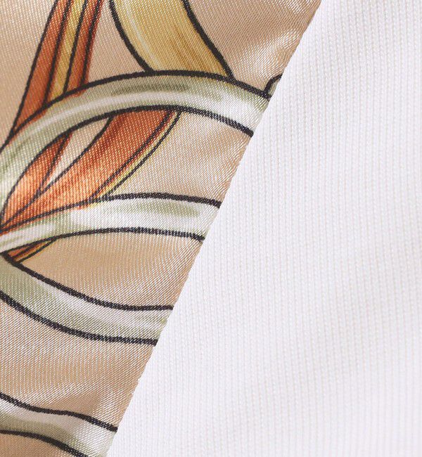 SHIPS for women「【WEB限定】〈手洗い可能〉スカーフ コンビ TEE」|Tシャツ・カットソー|