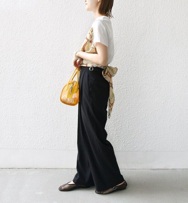 SHIPS for women「【WEB限定】〈手洗い可能〉スカーフ コンビ TEE」|Tシャツ・カットソー|