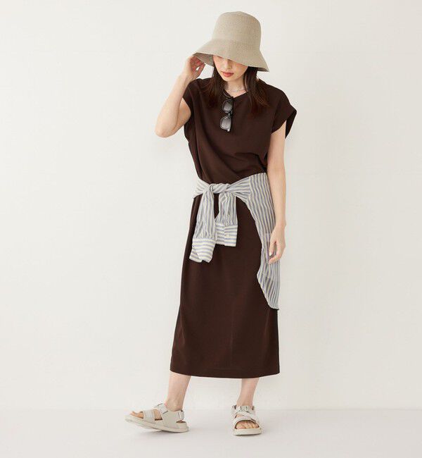 SHIPS Colors 「SHIPS Colors:〈手洗い可能〉カットジョーゼット サイドライン ワンピース」|ワンピース|