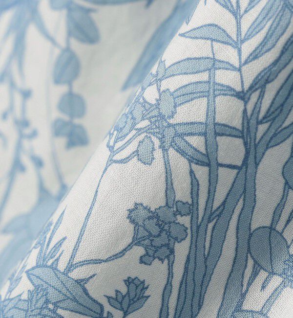 SHIPS for women「〈手洗い可能〉綿 ローン ボタニカル プリント フレンチ スリーブ ブラウス」|シャツ・ブラウス|