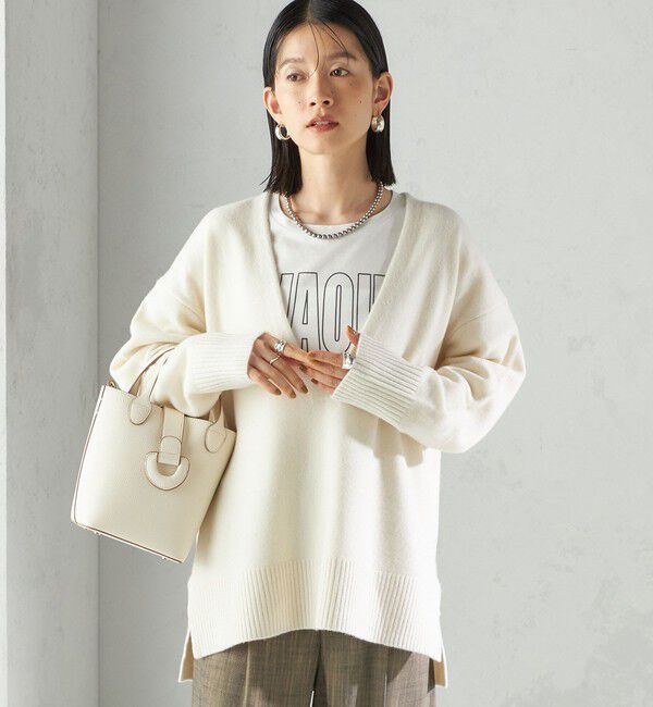 SHIPS for women「〈手洗い可能〉ウール カシミヤ Vネック プルオーバー」|ニット・セーター|
