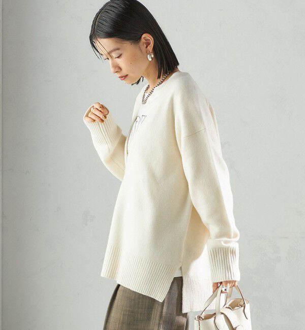 SHIPS for women「〈手洗い可能〉ウール カシミヤ Vネック プルオーバー」|ニット・セーター|