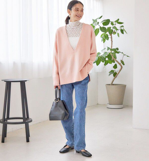 SHIPS for women「〈手洗い可能〉ウール カシミヤ Vネック プルオーバー」|ニット・セーター|