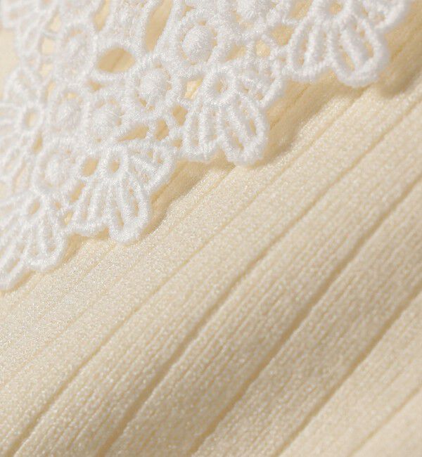 SHIPS any「SHIPS any:〈手洗い可能〉2WAY レース カラー リブ ニット プルオーバー」|ニット・セーター|