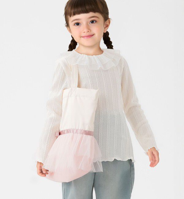 SHIPS Colors 「SHIPS Colors:〈洗濯機可能〉リボン ギャザー キルティング レッスン バッグ◇」|トートバッグ|