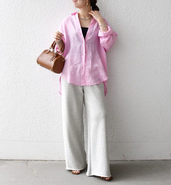 SHIPS any「SHIPS any:〈洗濯機可能〉リネン 刺繍 レギュラー ルーズ シャツ」|シャツ・ブラウス|