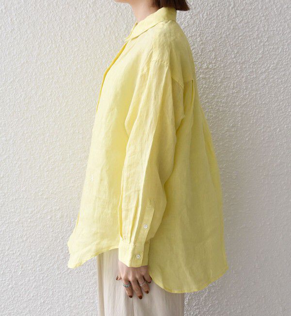 SHIPS any「SHIPS any:〈洗濯機可能〉リネン 刺繍 レギュラー ルーズ シャツ」|シャツ・ブラウス|