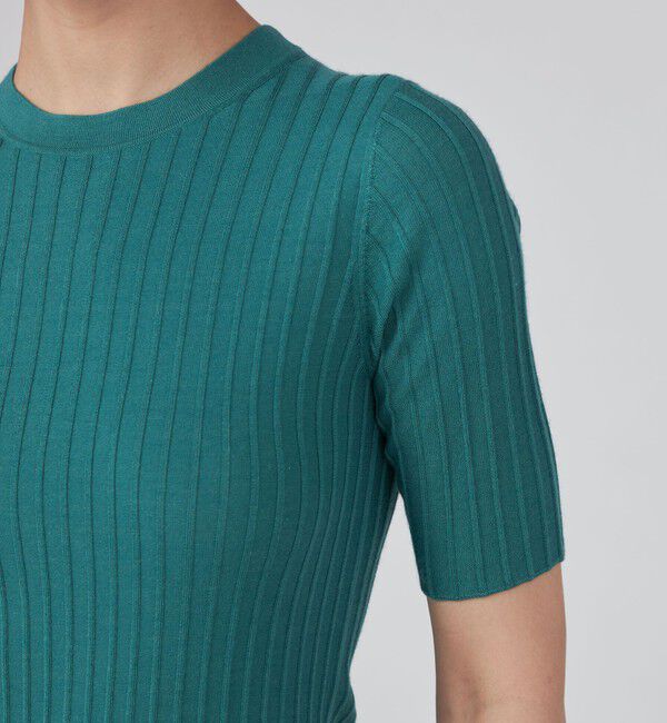 TOMORROWLAND collection「カシミヤシルクリブ ハーフスリーブプルオーバー」|ニット・セーター|