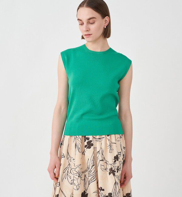 Ballsey「ハイゲージコットン ノースリーブプルオーバー」|ニット・セーター|