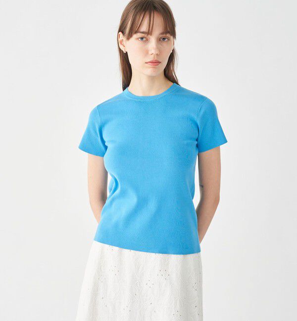 Ballsey「ハイゲージコットン ハーフスリーブプルオーバー」|ニット・セーター|