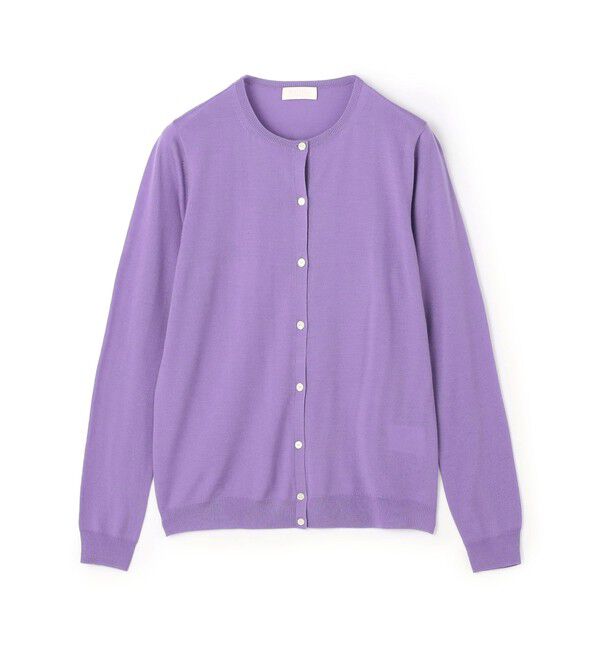 Ballsey「スーパーエクストラファインウール クルーネックカーディガン」|カーディガン|73 ライトパープル