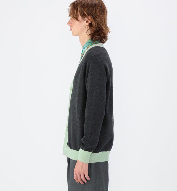 CABaN「CABaN コットンカシミヤ バイカラーVネックカーディガン」|カーディガン|